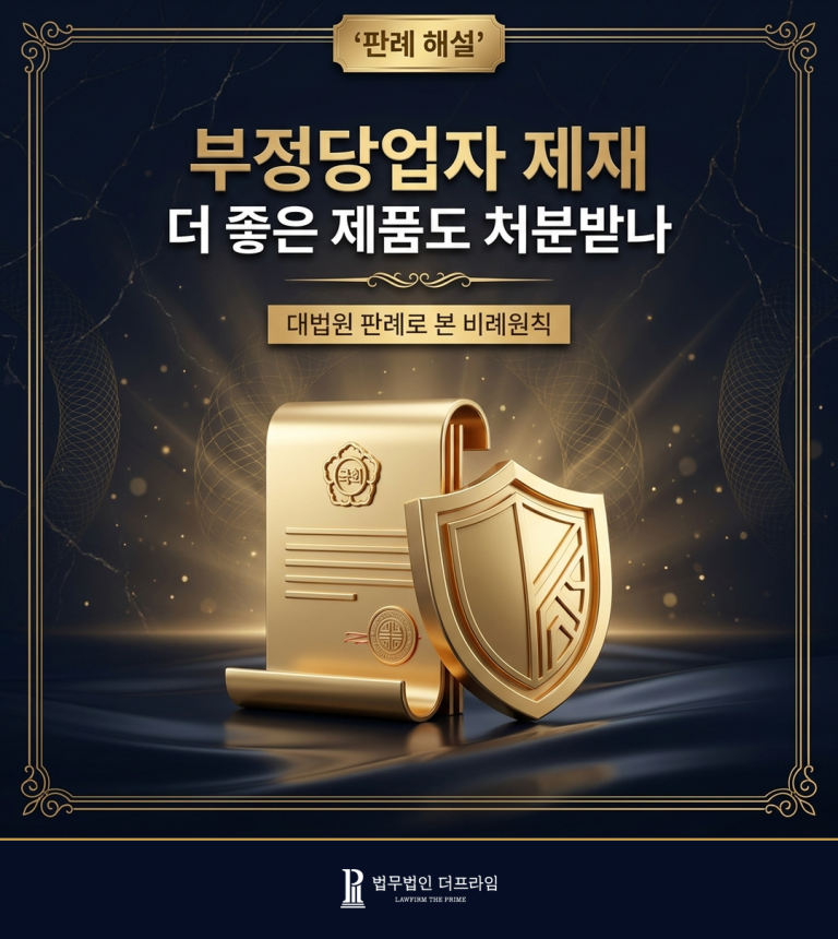 부정당업자 제재 대법원 판례 비례원칙